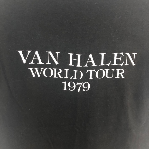RARE Vintage Van Halen 1979 World Tour T-Shirt LARGE - Picture 5 of 8